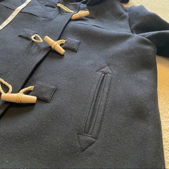 Zara Navy Wool Blend Toggle Hooded Jacket - Picture 10 of 15